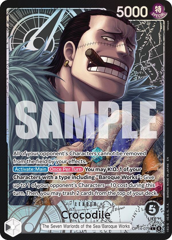 Crocodile - OP14-079 (Alternate Art) L The Azure Sea's Seven OP14-079 NM