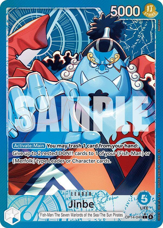 Jinbe - OP14-040 (Alternate Art) L The Azure Sea's Seven OP14-040 NM
