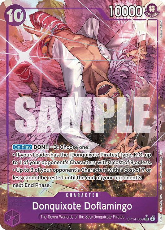 Donquixote Doflamingo - OP14-069 (Alternate Art) SR The Azure Sea's Seven OP14-069 NM