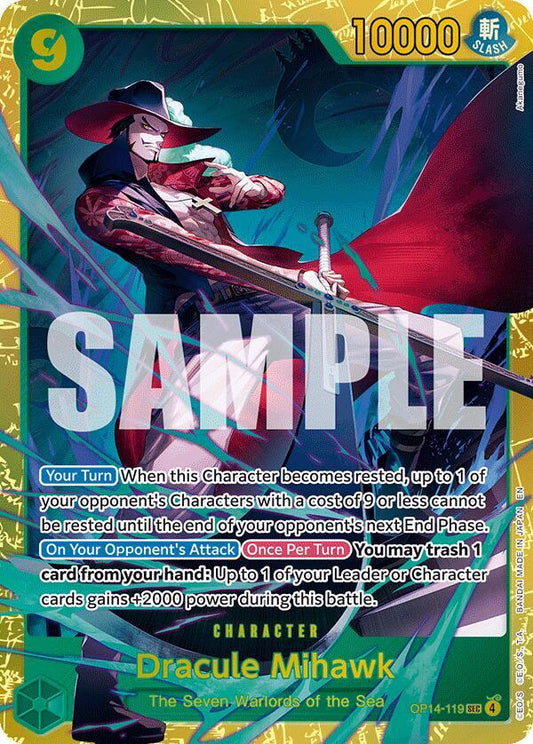 Dracule Mihawk - OP14-119 SEC The Azure Sea's Seven OP14-119 NM