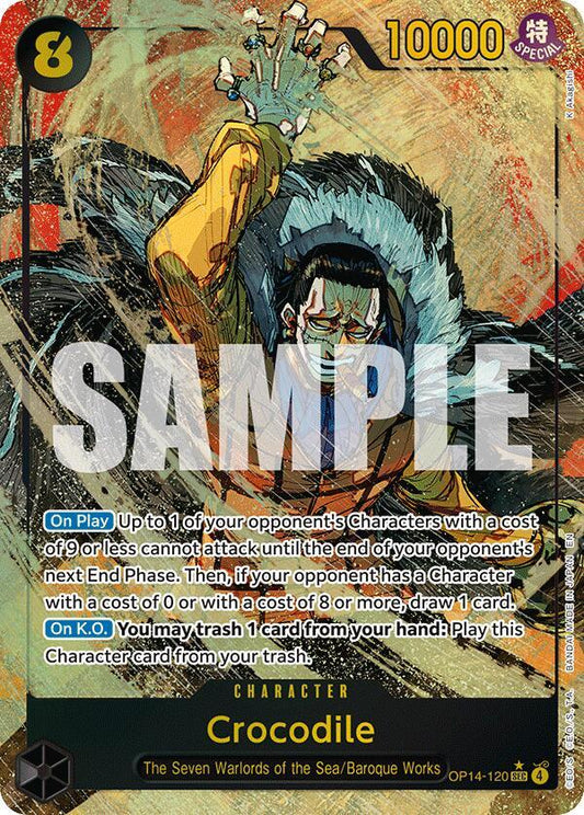 Crocodile - OP14-120 (Alternate Art) SEC The Azure Sea's Seven OP14-120 NM