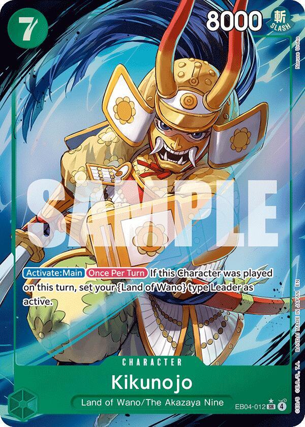 Kikunojo - EB04-012 (Alternate Art) SR The Azure Sea's Seven EB04-012 NM