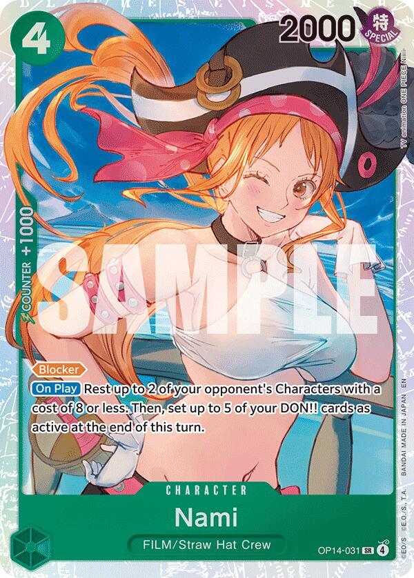 Nami SR The Azure Sea's Seven OP14-031 NM