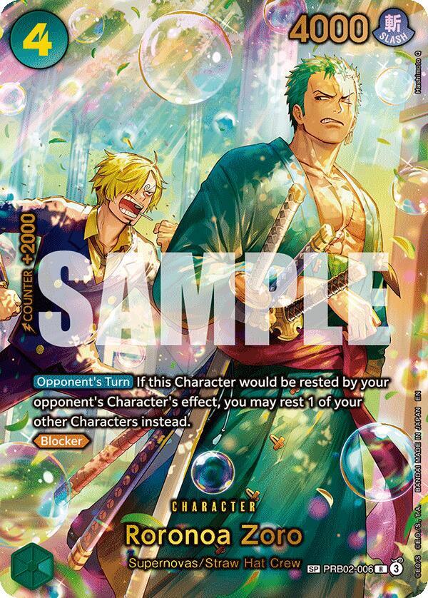 Roronoa Zoro - PRB02-006 (SP) R The Azure Sea's Seven PRB02-006 NM