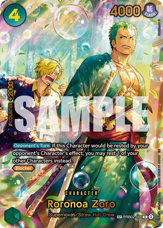 Roronoa Zoro - PRB02-006 (SP) R The Azure Sea's Seven PRB02-006 NM