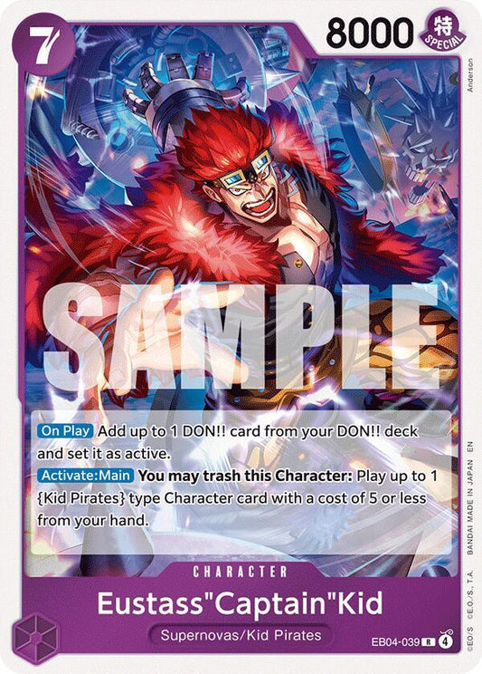 Eustass"Captain"Kid - EB04-039 R The Azure Sea's Seven EB04-039 NM