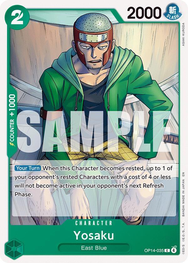 Yosaku C The Azure Sea's Seven OP14-035 NM