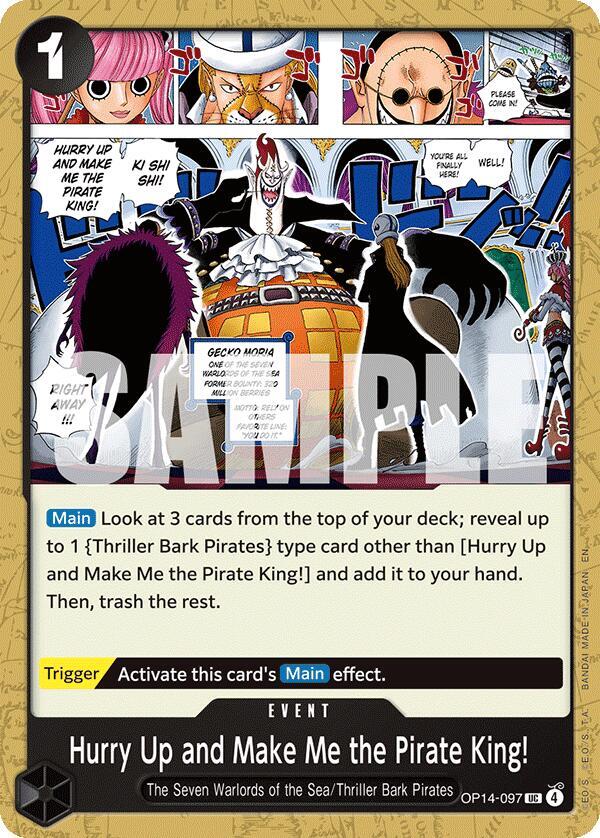 Hurry Up and Make Me the Pirate King! UC The Azure Sea's Seven OP14-097 NM