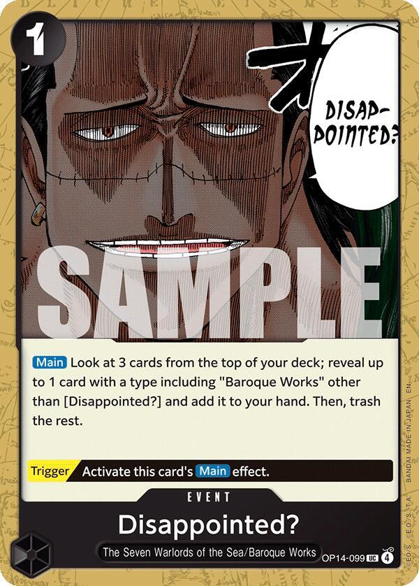 Disappointed? UC The Azure Sea's Seven OP14-099 NM