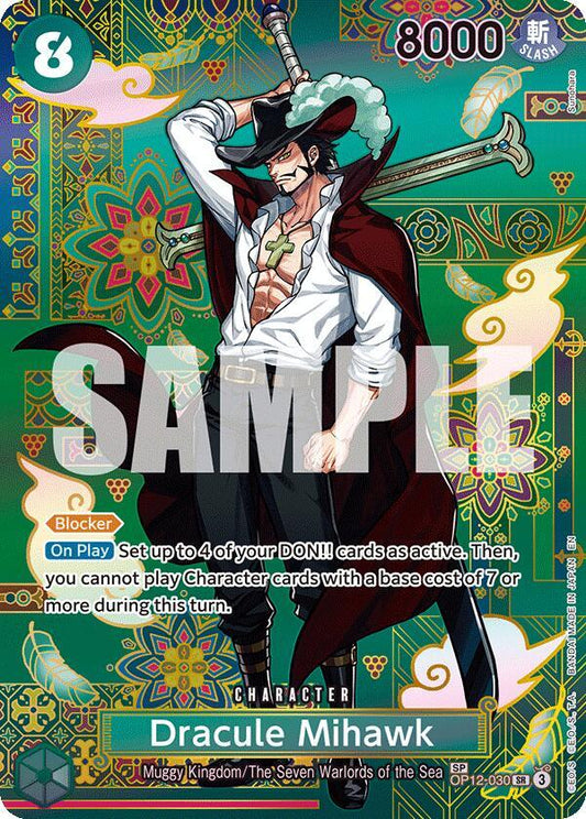 Dracule Mihawk - OP12-030 (SP) SR The Azure Sea's Seven OP12-030 NM