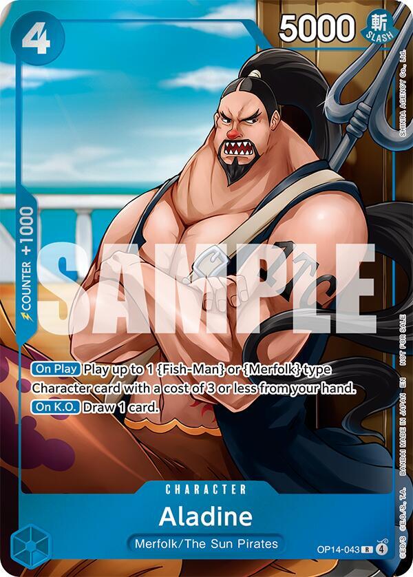 Aladine (Dash Pack) R The Azure Sea's Seven OP14-043 NM