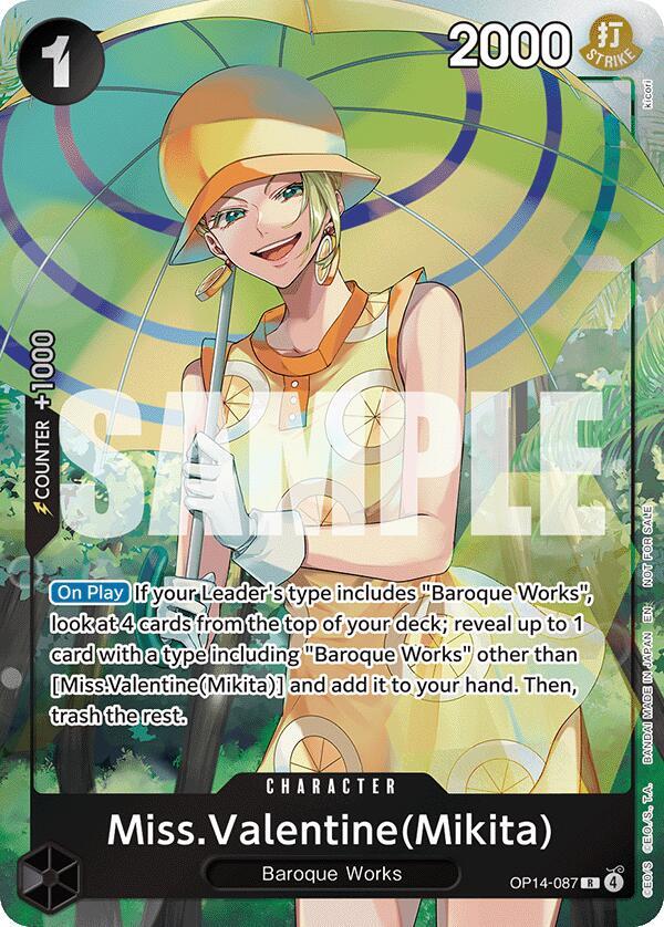 Miss.Valentine(Mikita) (Dash Pack) R The Azure Sea's Seven OP14-087 NM