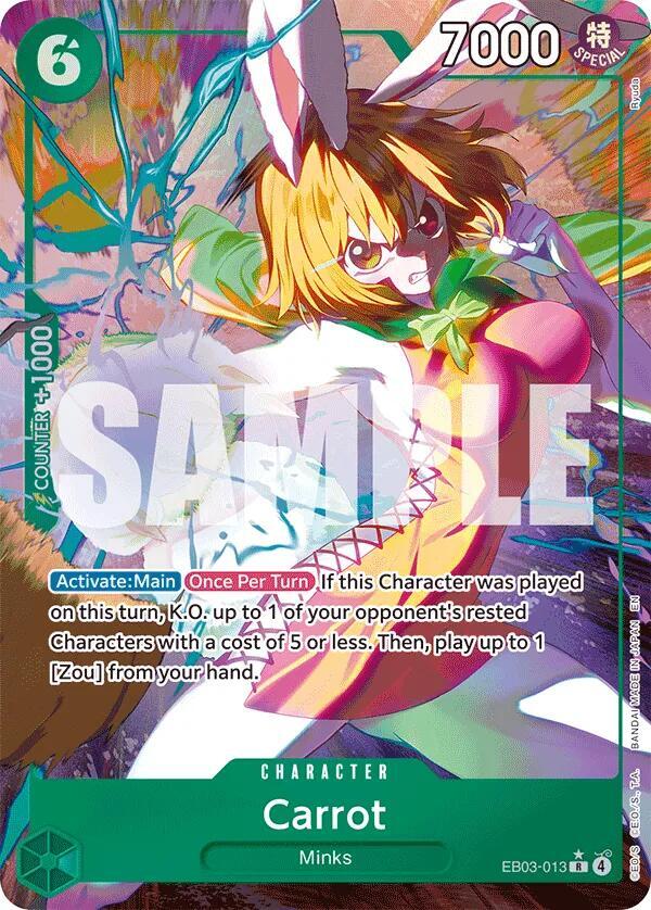 Carrot (Alternate Art) R Extra Booster: One Piece Heroines Edition EB03-013 NM