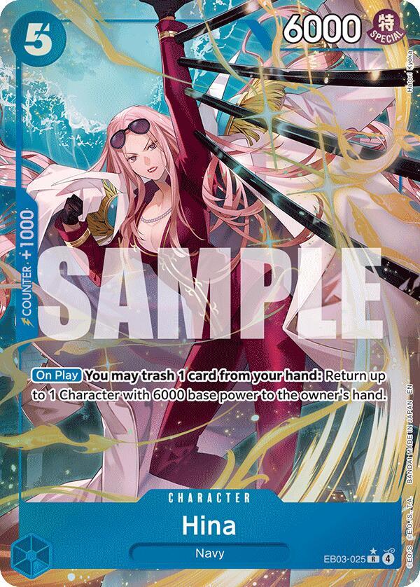Hina (Alternate Art) R Extra Booster: One Piece Heroines Edition EB03-025 NM