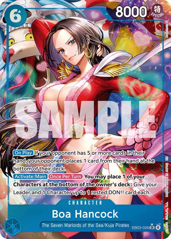 Boa Hancock (Alternate Art) SR Extra Booster: One Piece Heroines Edition EB03-026 NM