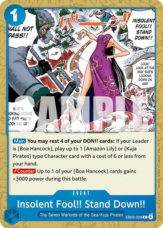 Insolent Fool!! Stand Down!! C Extra Booster: One Piece Heroines Edition EB03-029 NM