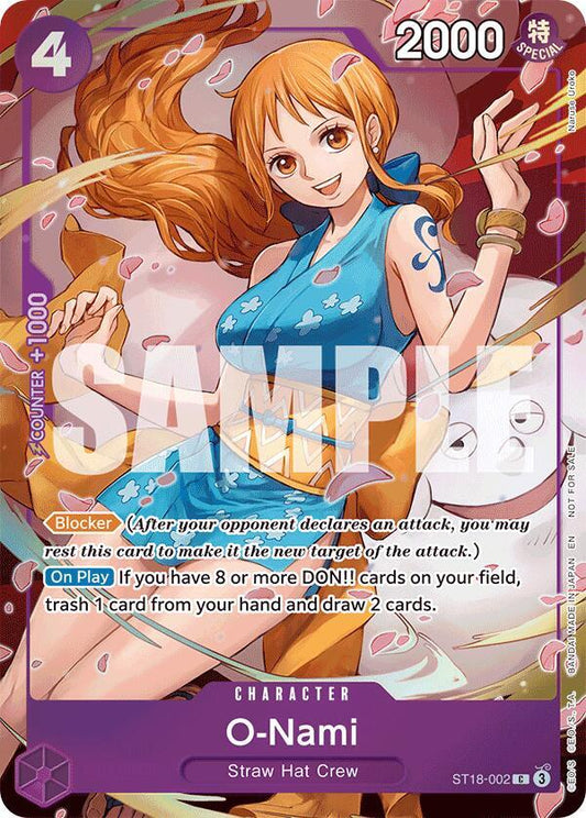 O-Nami - ST18-002 (Dash Pack) C Extra Booster: One Piece Heroines Edition ST18-002 NM