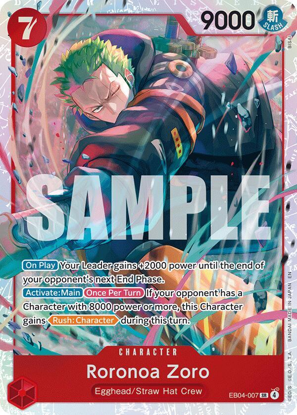 Roronoa Zoro (EB04-007) SR Adventure on Kami's Island EB04-007 NM