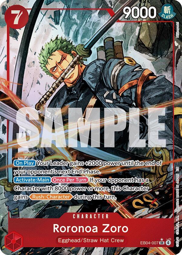 Roronoa Zoro (EB04-007) (Alternate Art) SR Adventure on Kami's Island EB04-007 NM