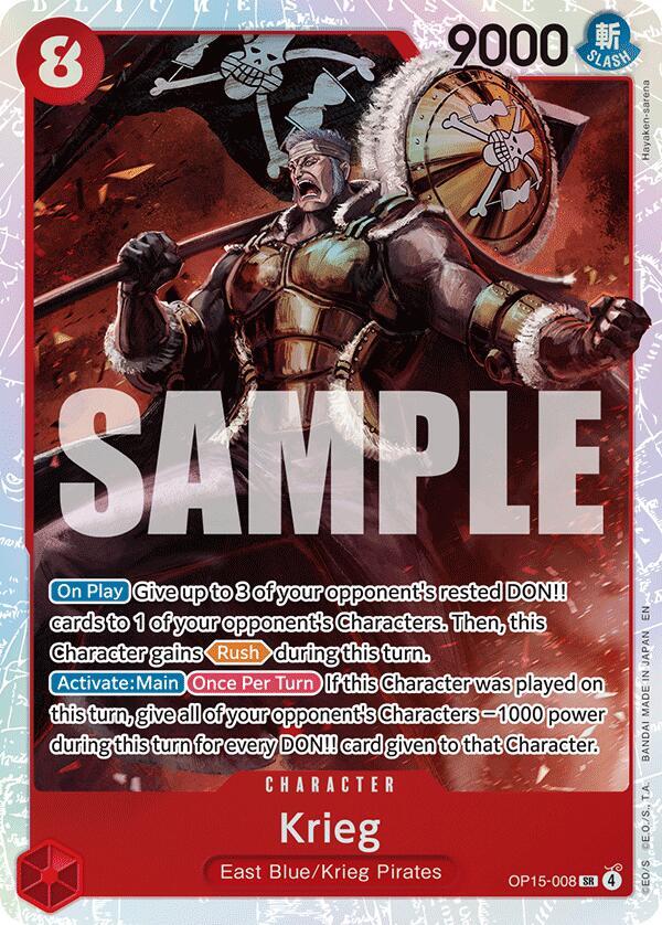 Krieg (OP15-008) SR Adventure on Kami's Island OP15-008 NM