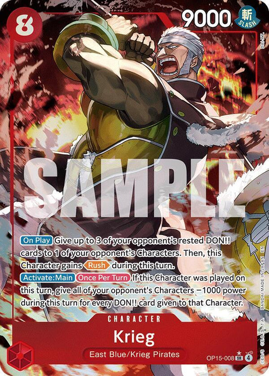 Krieg (OP15-008) (Alternate Art) SR Adventure on Kami's Island OP15-008 NM