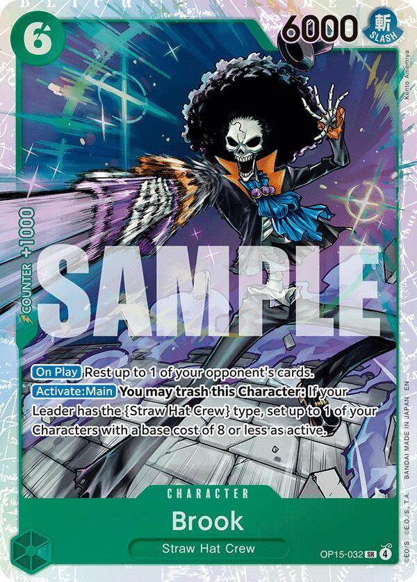 Brook (OP15-032) SR Adventure on Kami's Island OP15-032 NM