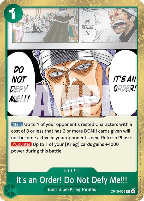 It's an Order! Do Not Defy Me!!! R Adventure on Kami's Island OP15-038 NM