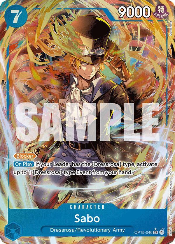 Sabo (Alternate Art) SR Adventure on Kami's Island OP15-046 NM