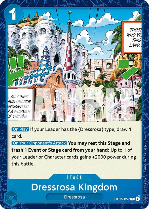 Dressrosa Kingdom C Adventure on Kami's Island OP15-057 NM