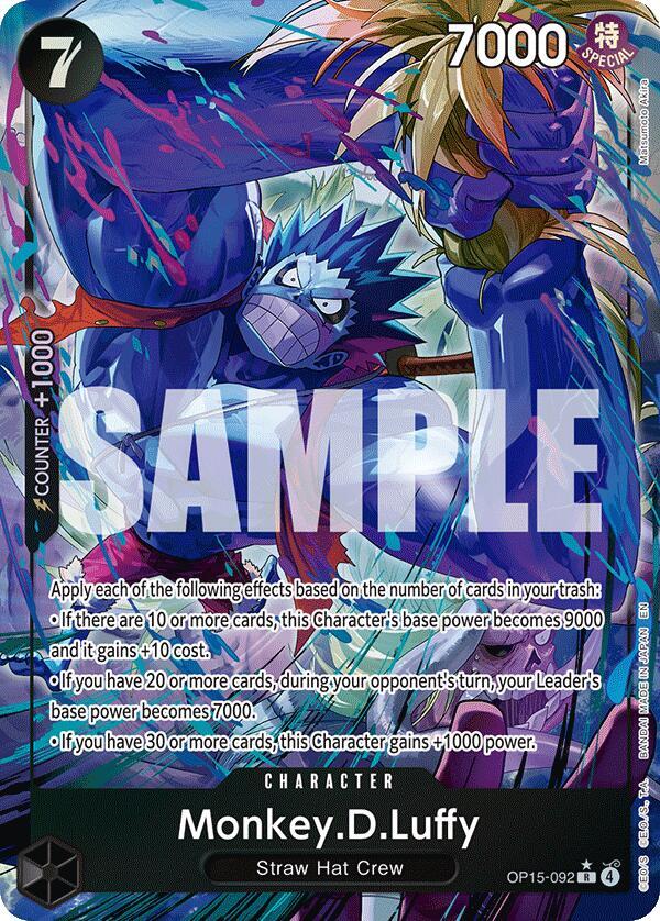 Monkey.D.Luffy (OP15-092) (Alternate Art) R Adventure on Kami's Island OP15-092 NM