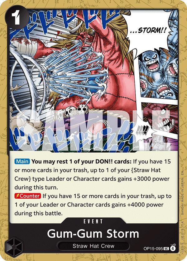 Gum-Gum Storm UC Adventure on Kami's Island OP15-095 NM