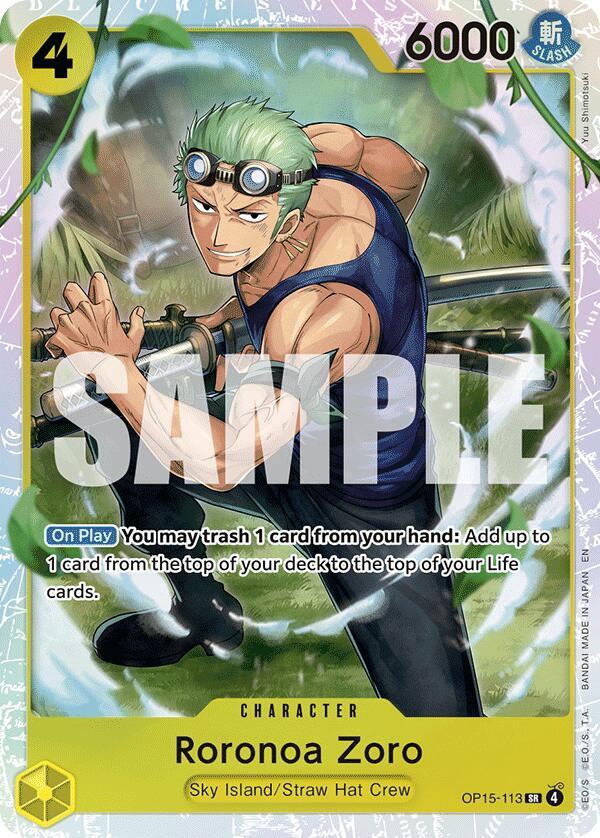 Roronoa Zoro (OP15-113) SR Adventure on Kami's Island OP15-113 NM