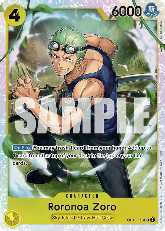 Roronoa Zoro (OP15-113) SR Adventure on Kami's Island OP15-113 NM