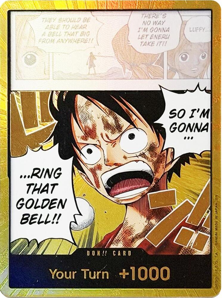 DON!! Card (Luffy) (Gold) DON!! Adventure on Kami's Island NM
