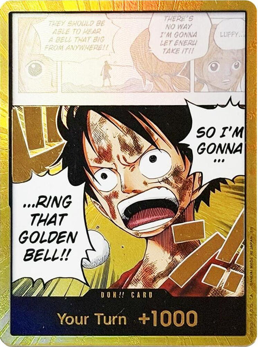 DON!! Card (Luffy) (Gold) DON!! Adventure on Kami's Island NM