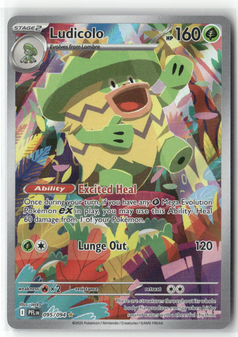 Ludicolo Illustration Rare ME02: Phantasmal Flames 095/094 NM