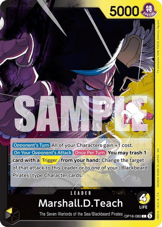 Marshall.D.Teach (080) L The Time of Battle OP16-080 NM