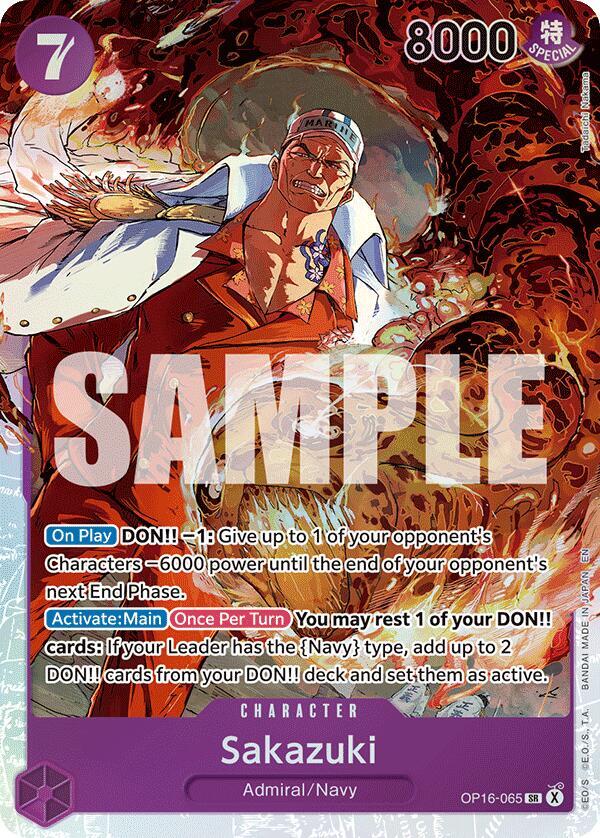 Sakazuki SR The Time of Battle OP16-065 NM