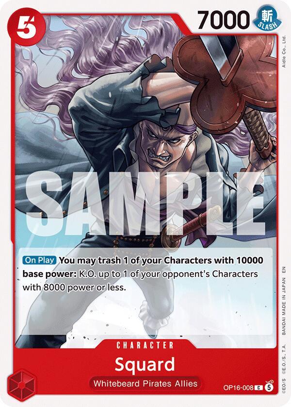 Squard C The Time of Battle OP16-008 NM