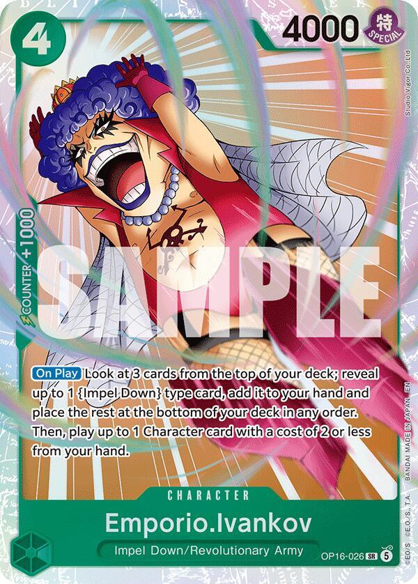 Emporio.Ivankov (026) SR The Time of Battle OP16-026 NM