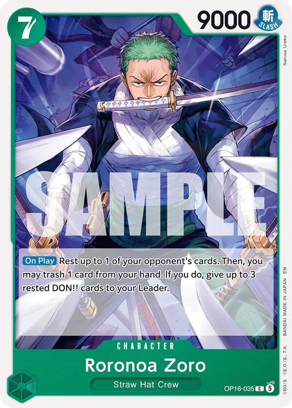Roronoa Zoro (035) C The Time of Battle OP16-035 NM