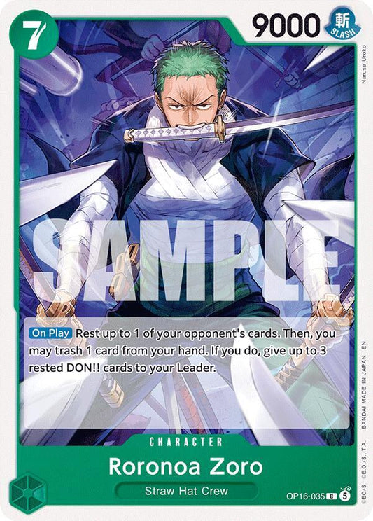 Roronoa Zoro (035) C The Time of Battle OP16-035 NM