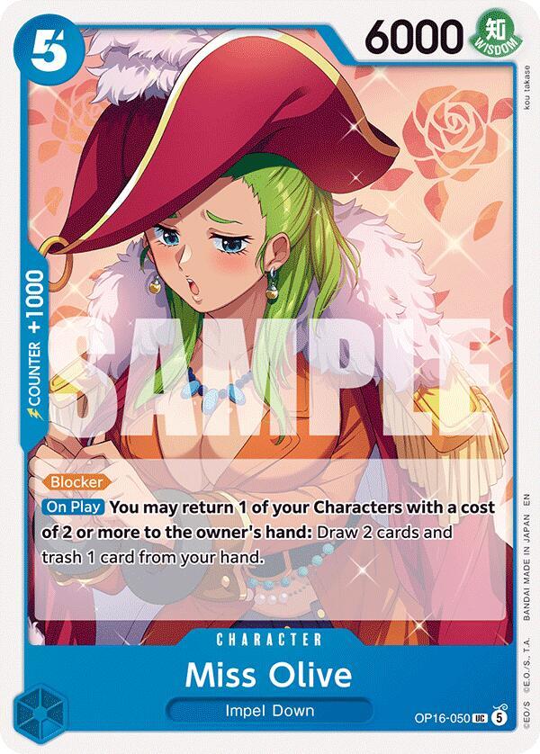 Miss Olive UC The Time of Battle OP16-050 NM