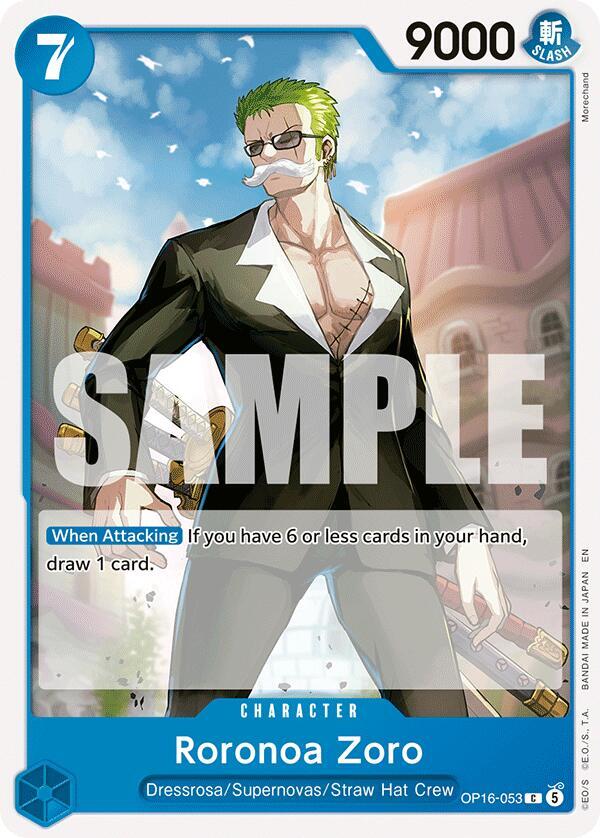 Roronoa Zoro (053) C The Time of Battle OP16-053 NM