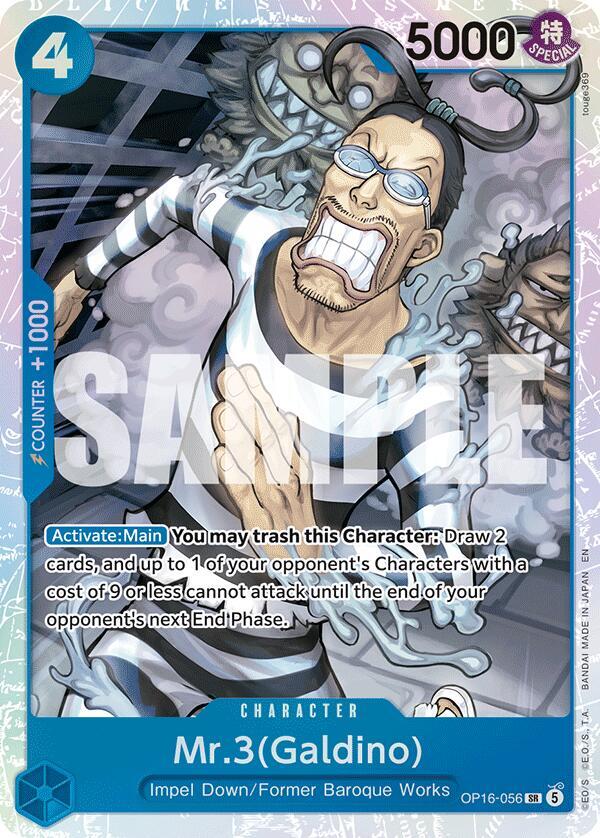 Mr.3(Galdino) (056) SR The Time of Battle OP16-056 NM