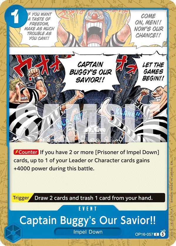 Captain Buggy's Our Savior!! C The Time of Battle OP16-057 NM