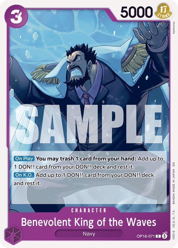 Benevolent King of the Waves C The Time of Battle OP16-071 NM