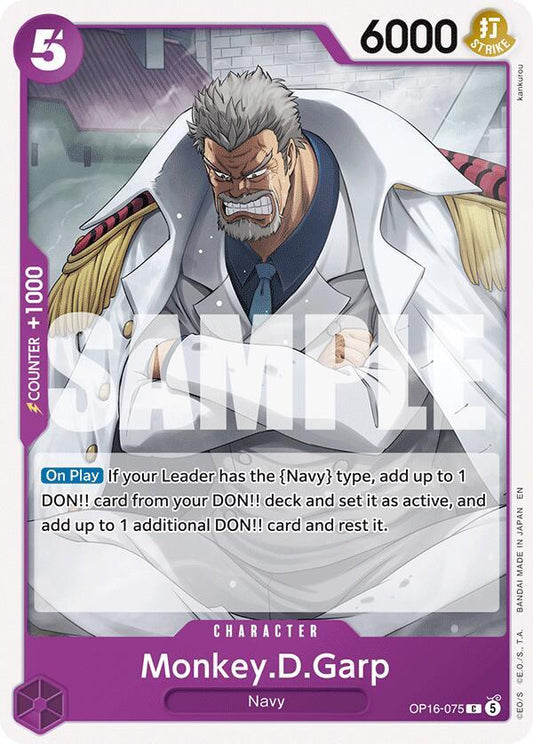 Monkey.D.Garp C The Time of Battle OP16-075 NM