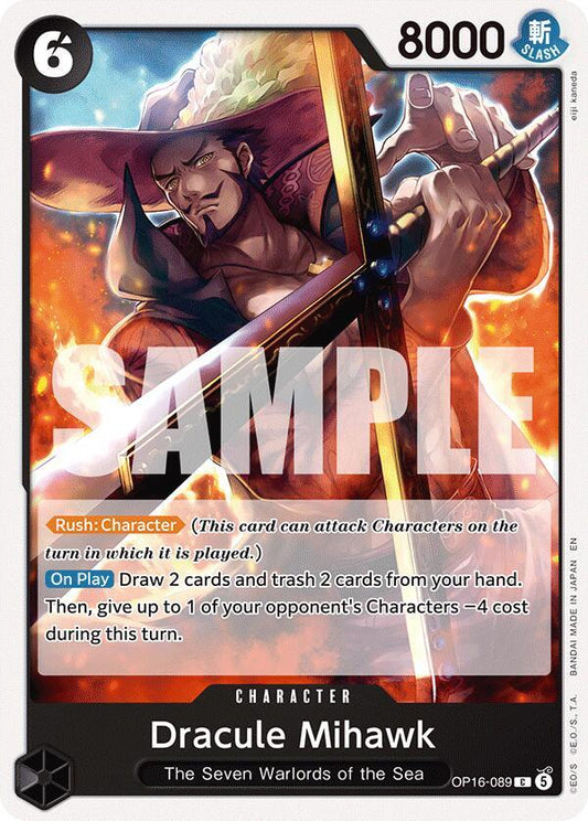 Dracule Mihawk C The Time of Battle OP16-089 NM