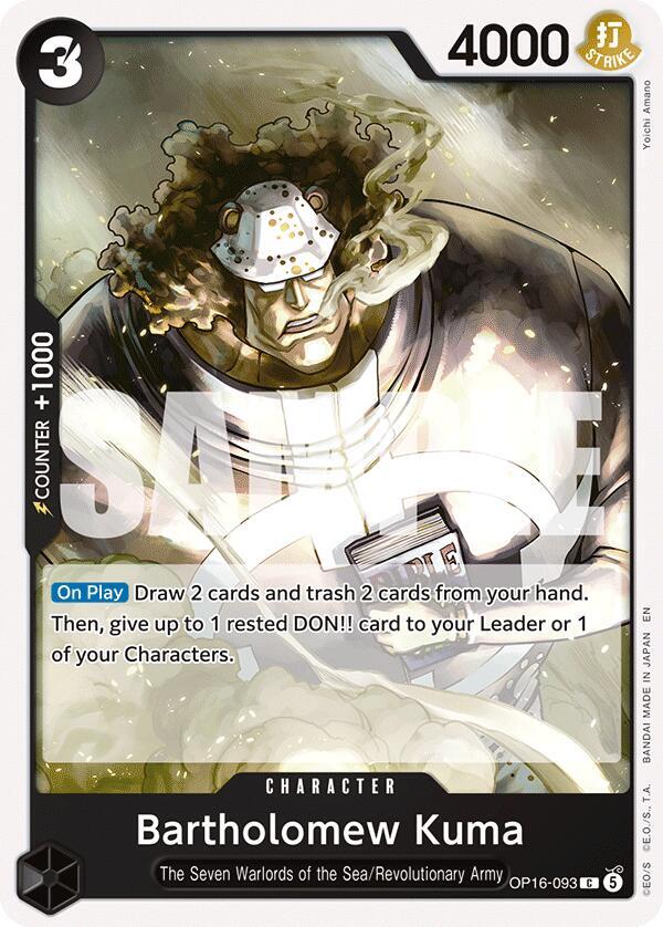 Bartholomew Kuma (093) C The Time of Battle OP16-093 NM